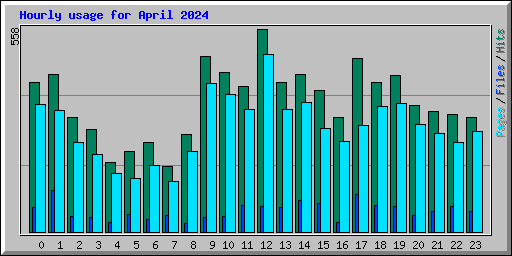 Hourly usage for April 2024